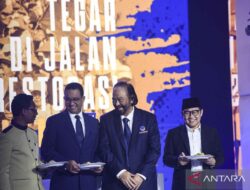 Anies Baswedan dan Muhaimin Iskandar hadiri Perayaan Ulang Tahun Partai Nasdem