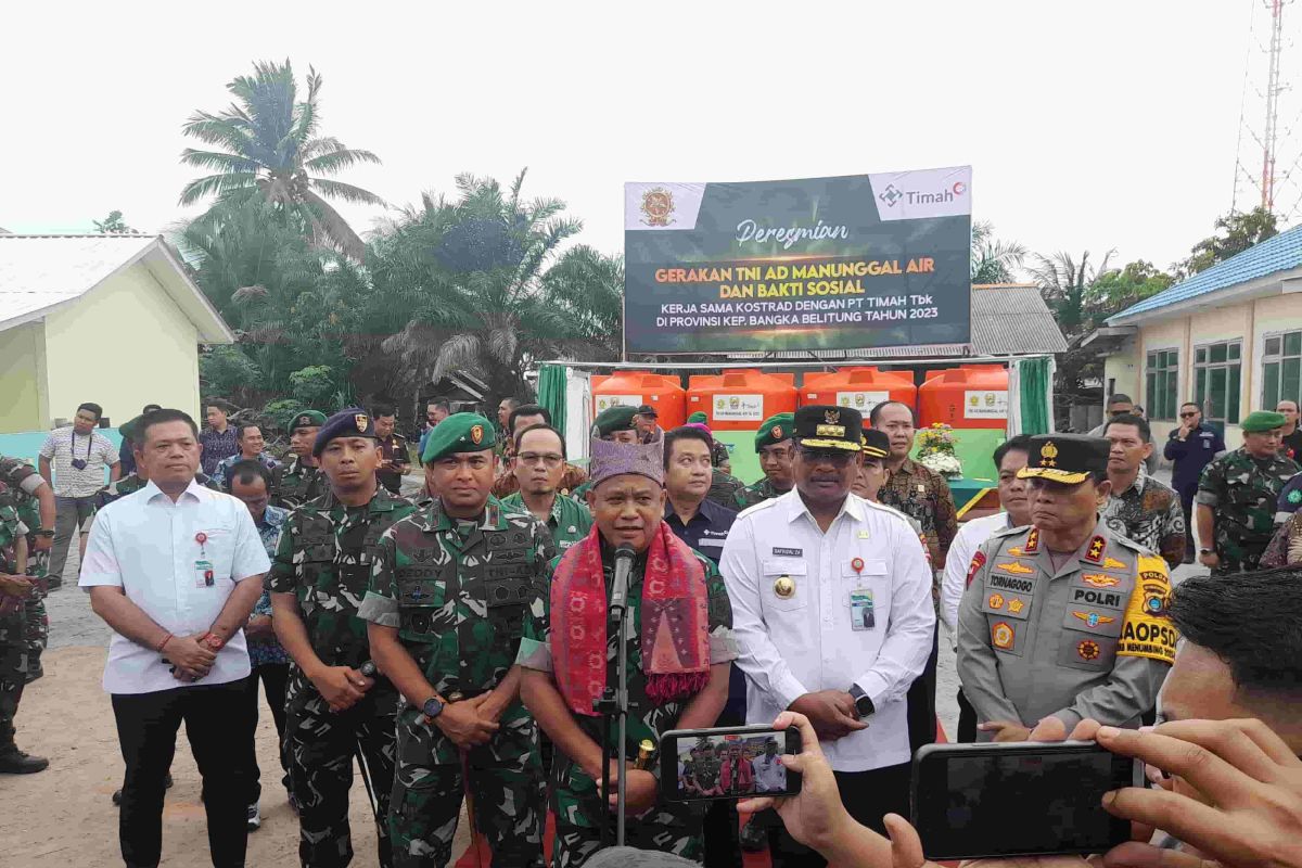 Kostrad dan PT Timah Mengembangkan 15 Sumur di Bangka Tengah