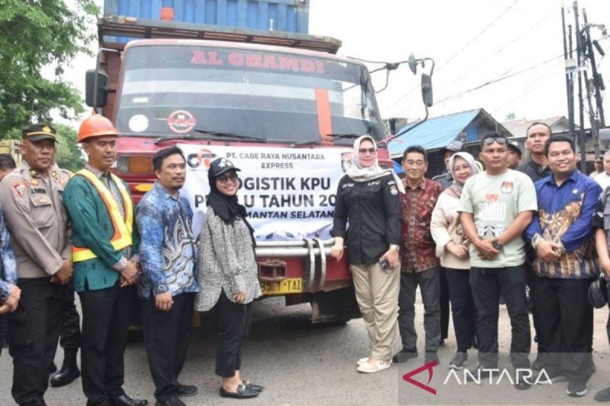 Komisi Pemilihan Umum Kalimantan Selatan menyelesaikan distribusi surat suara ke 10 kabupaten