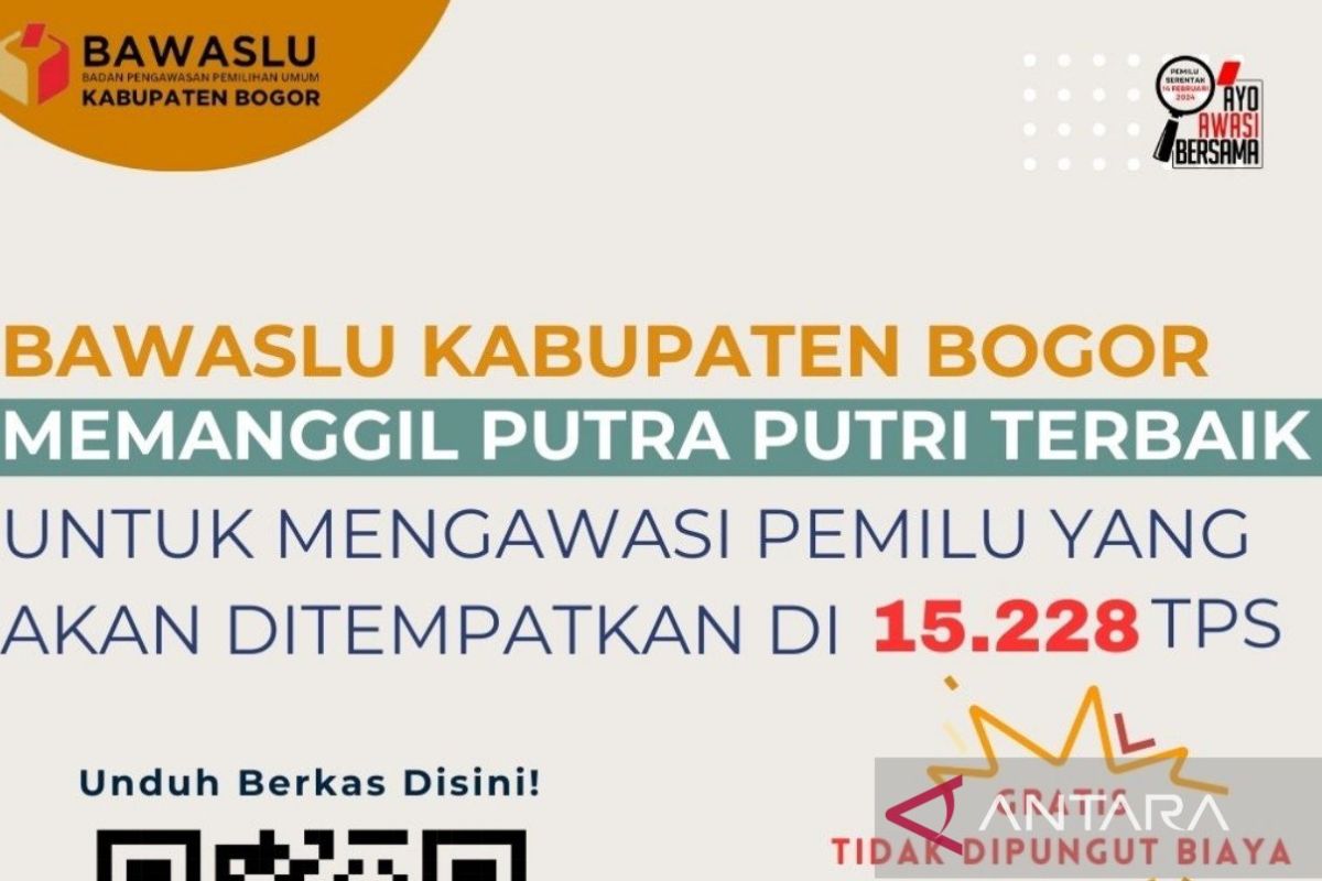 Bawaslu Kabupaten Bogor Membuka Penerimaan 15.228 Pengawas TPS