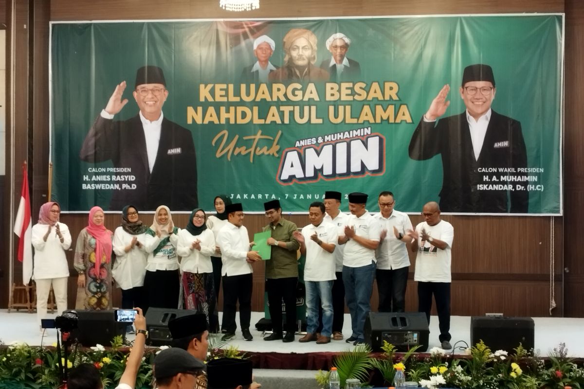 Keluarga Besar NU mendeklarasikan dukungan untuk AMIN