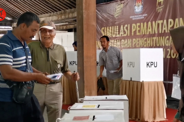 Simulasi Pemantapan Pemilu 2024 diselenggarakan oleh KPU Solo