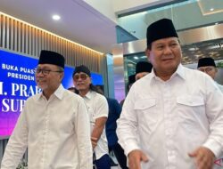 Prabowo disambut oleh Zulhas di kantor PAN