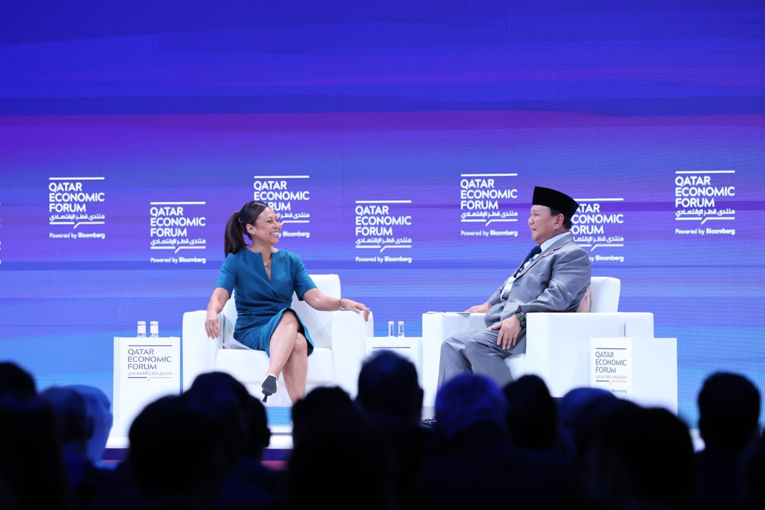 Prabowo Subianto Announces Government Focus on Food, Energy, and Downstreaming at the Qatar Economic Forum