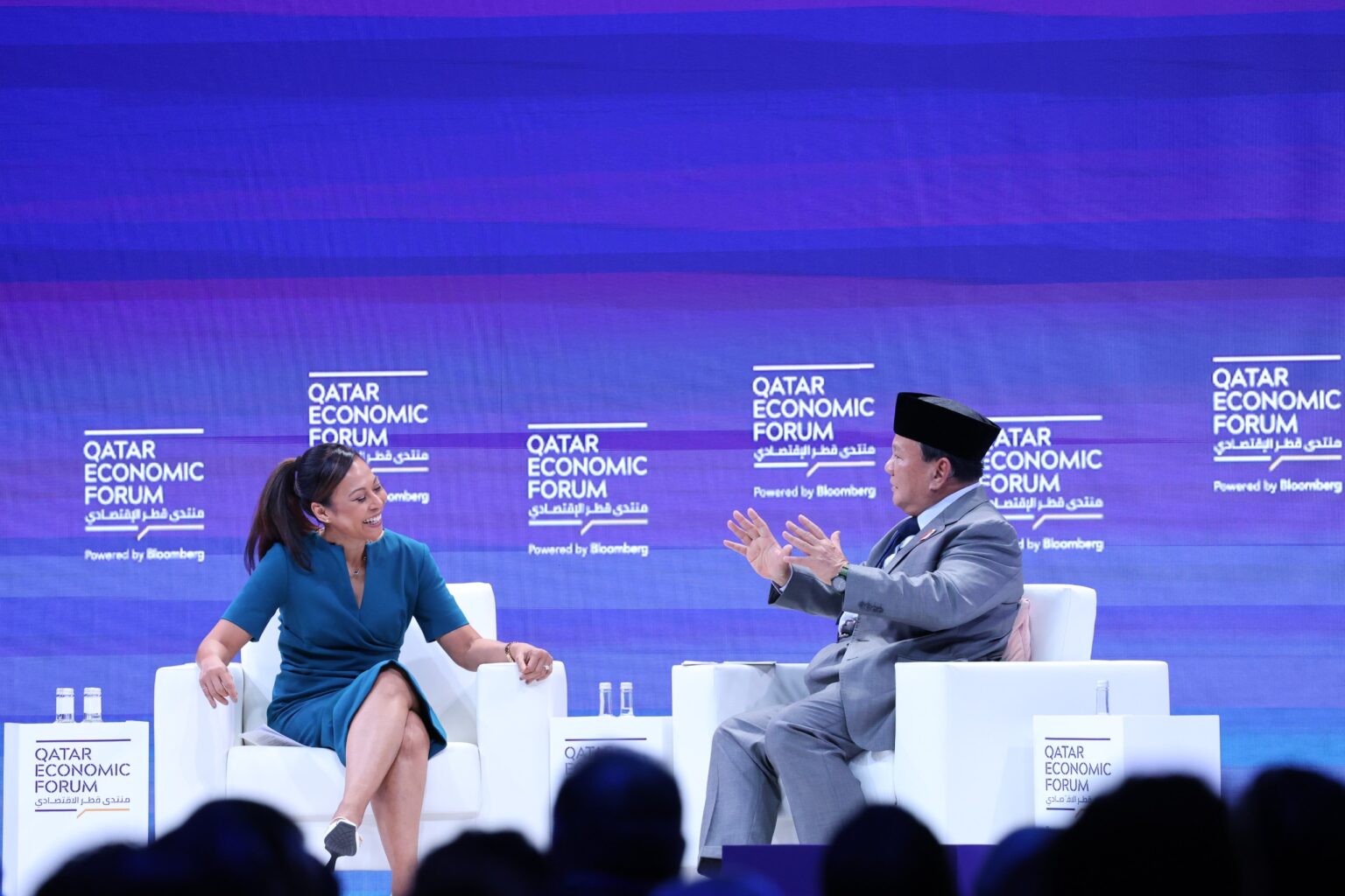 Prabowo Subianto Menjawab Pertanyaan tentang Demokrasi dalam Kepemimpinannya, Menuai Pujian di Qatar Economic Forum