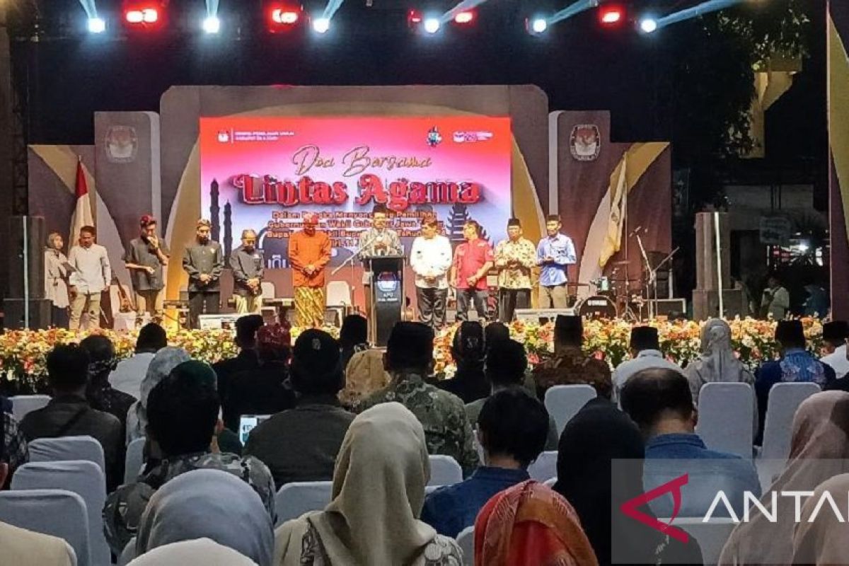 KPU Kabupaten Kediri Menggelar Doa Bersama Lintas Agama Sebelum Pilkada 2024