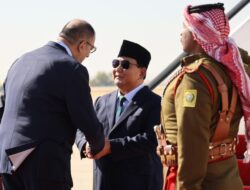 Prabowo Subianto Arrived in Jordan, Greeted by High-Ranking Officials and Honor Guard